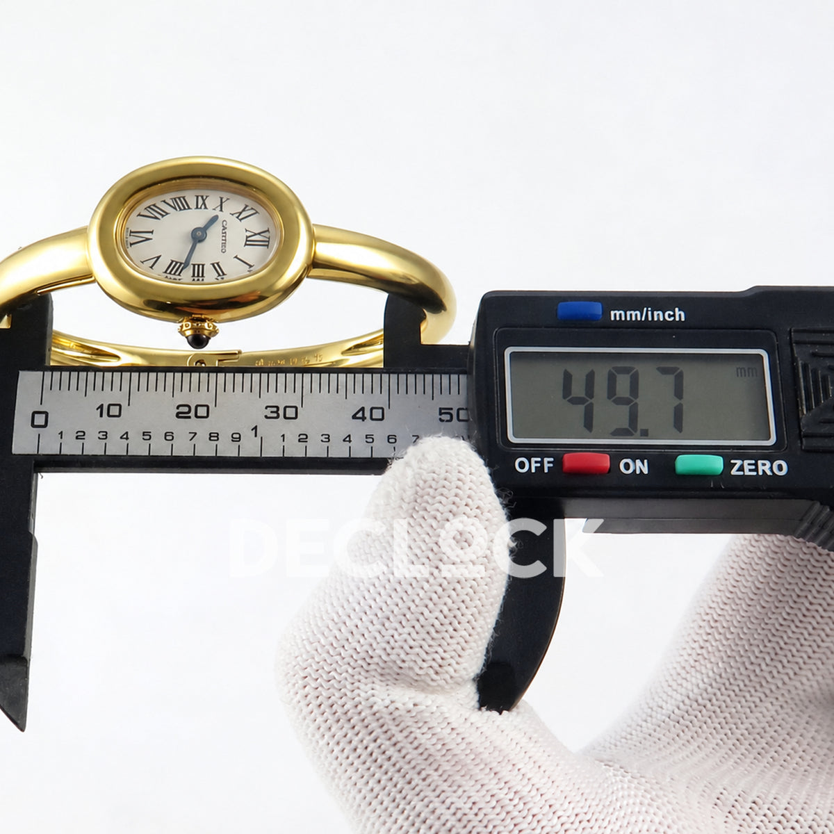 Cartier Baignoire Yellow Gold Plated Bangle Size 15 BLSF Swiss Quartz