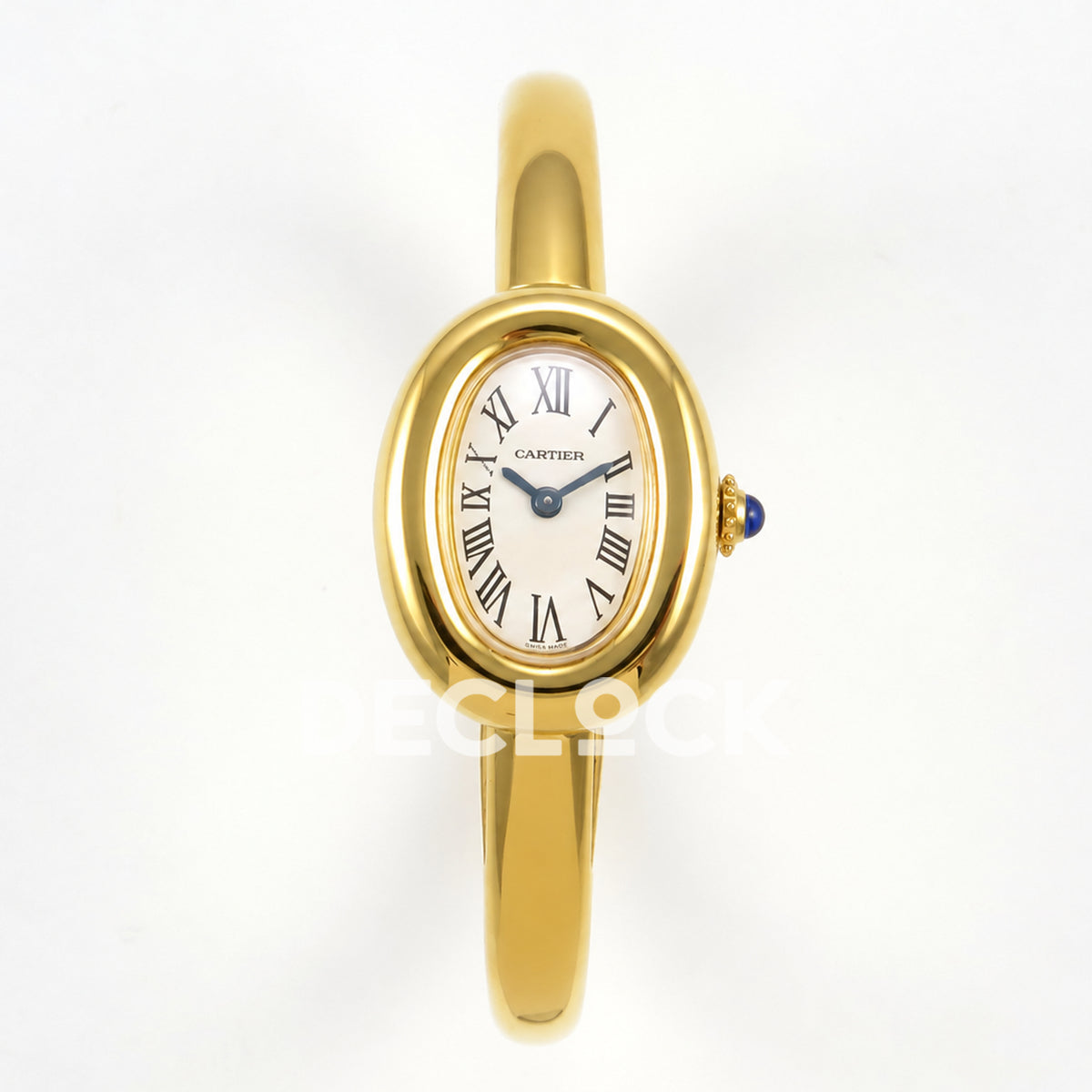 Cartier Baignoire Yellow Gold Plated Bangle Size 15 BLSF Swiss Quartz