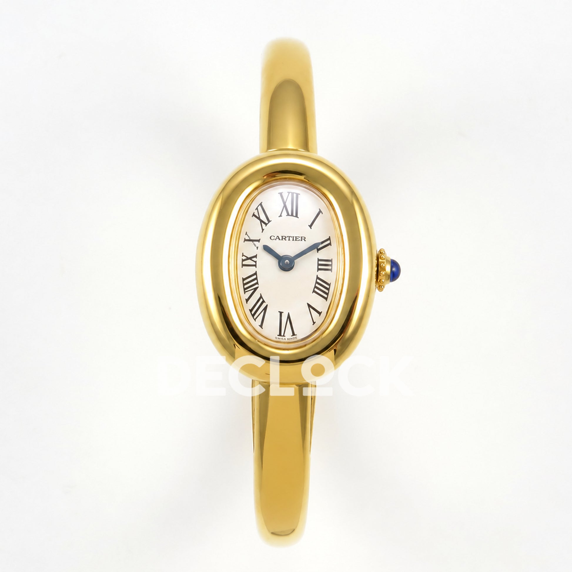 Cartier Baignoire Yellow Gold Plated Bangle Size 15 BLSF Swiss Quartz