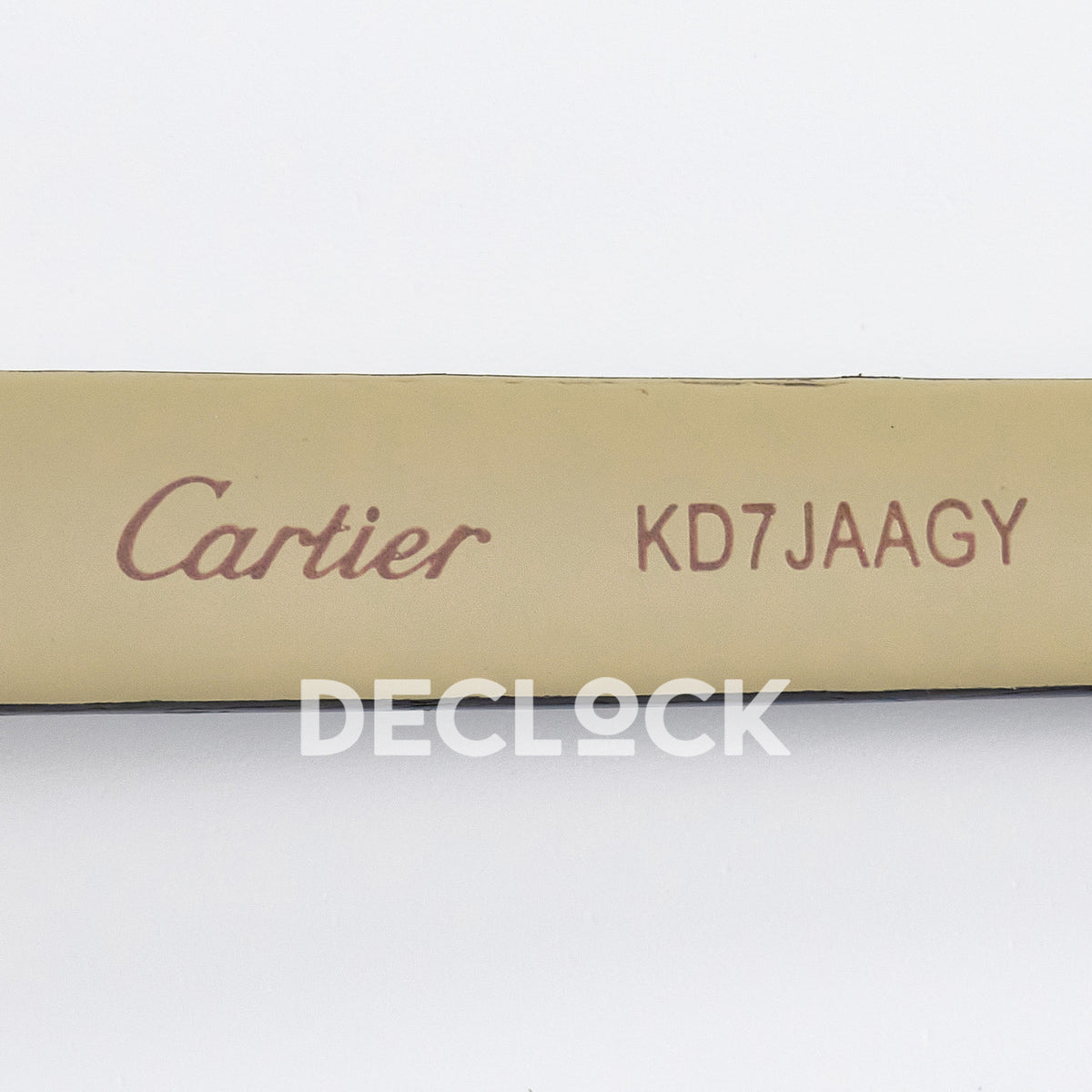 Cartier Baignoire Small 31x23mm Yellow Gold Silver Dial Black Leather Asian AAA+ Replica – leather strap and buckle detail 16