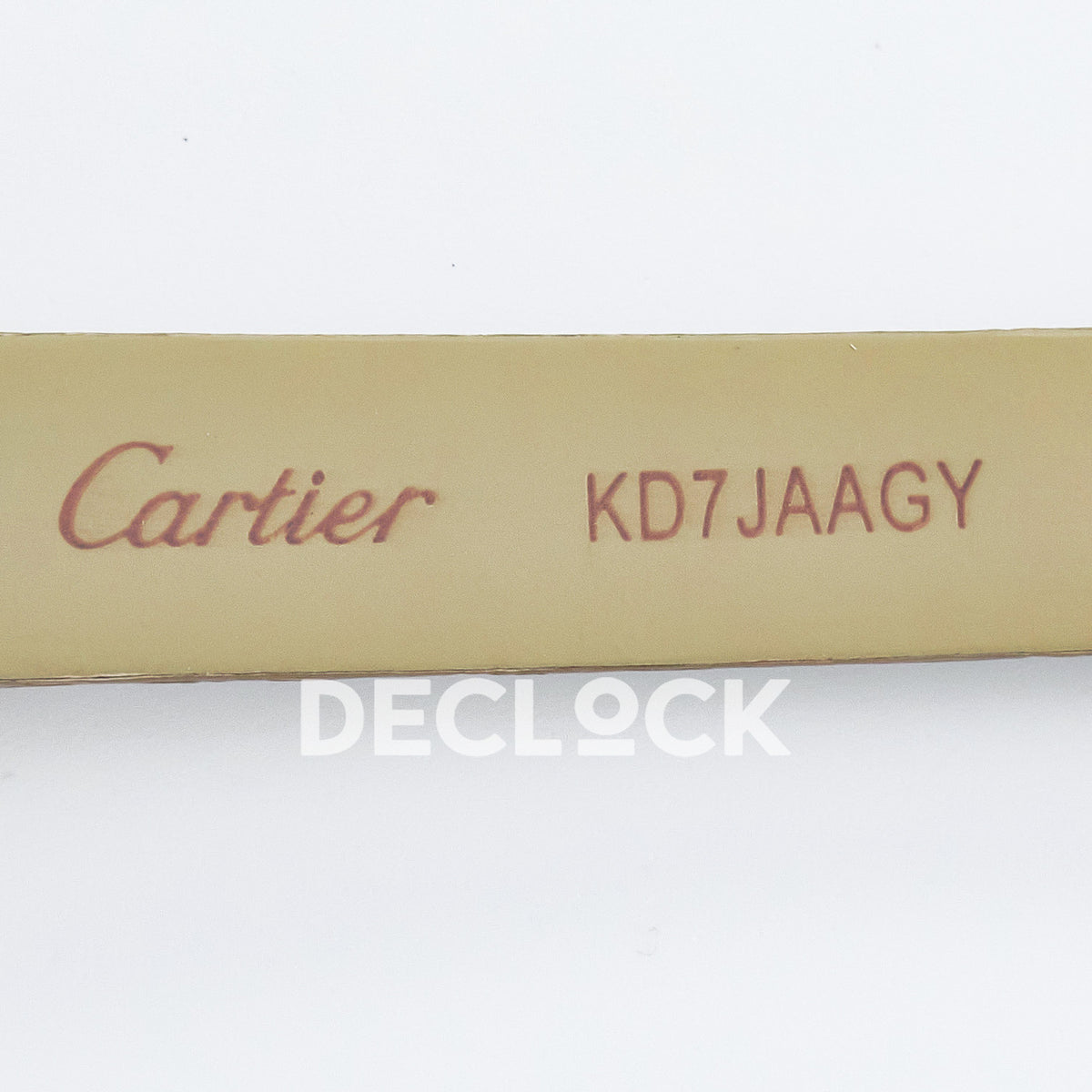 Cartier Baignoire Small 31x23mm Yellow Gold Silver Dial Brown Leather Asian AAA+ Replica – strap inscription