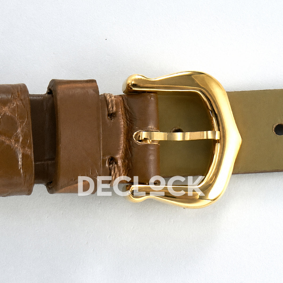 Cartier Baignoire Mini Yellow Gold Plated Brown Leather Ronda Quartz