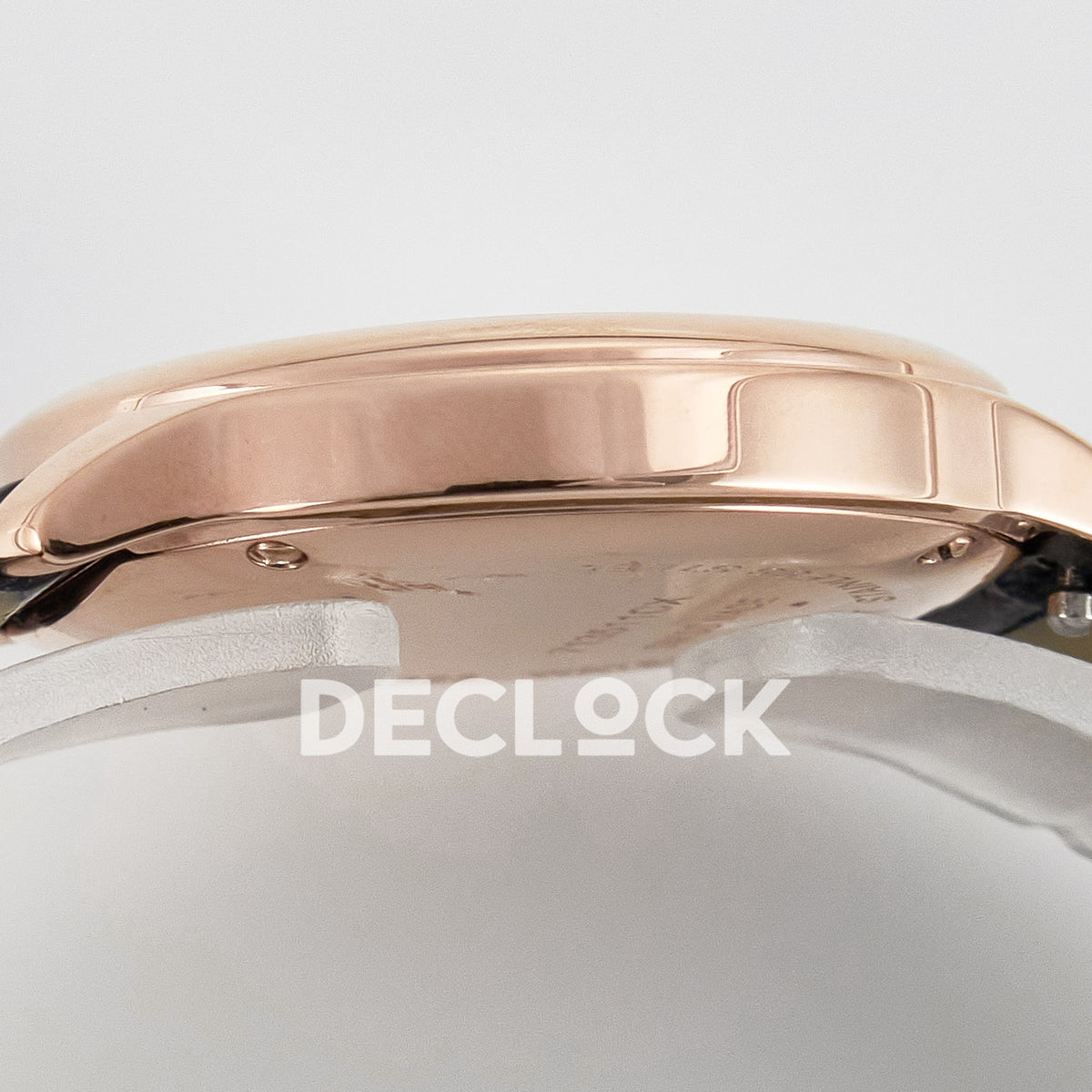 Cartier Ronde de Cartier 29mm Rose Gold White Dial Black Leather Asian AAA+ Replica – case side