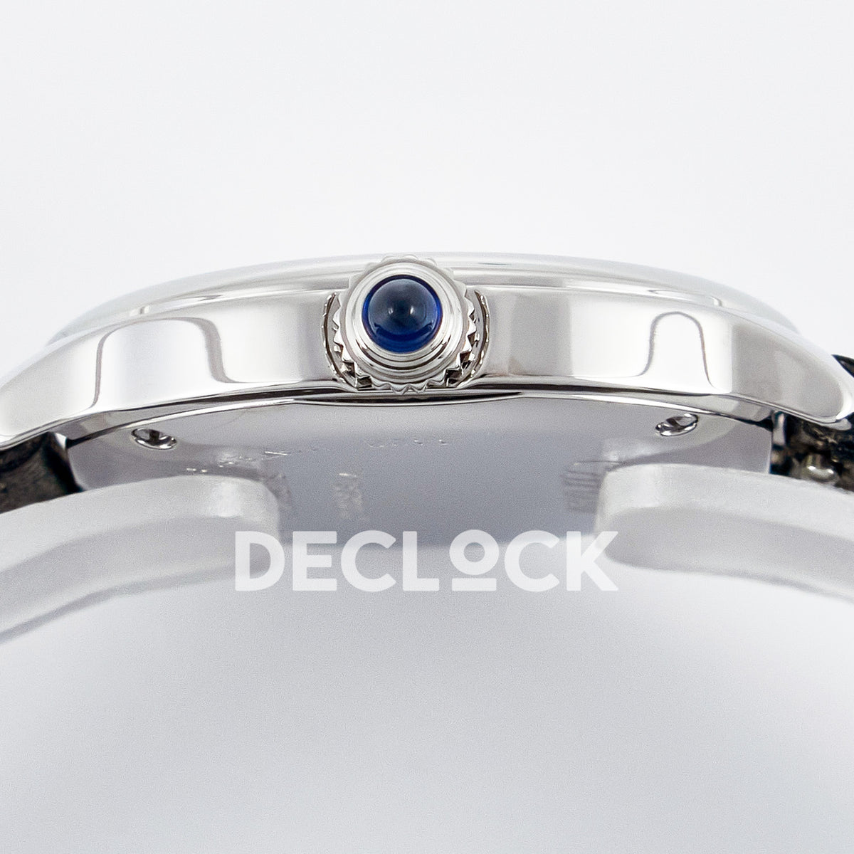 Cartier Ronde de Cartier 29mm Steel White Dial Black Leather Asian AAA+ Replica – crown profile