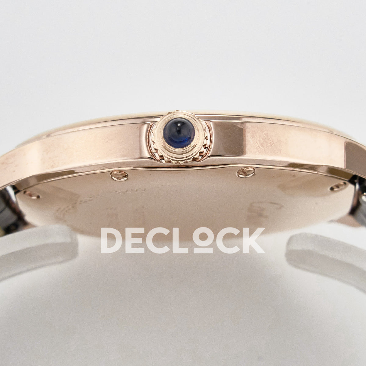 Cartier Ronde de Cartier 36mm Rose Gold White Dial Black Leather Asian AAA+ Replica – crown profile