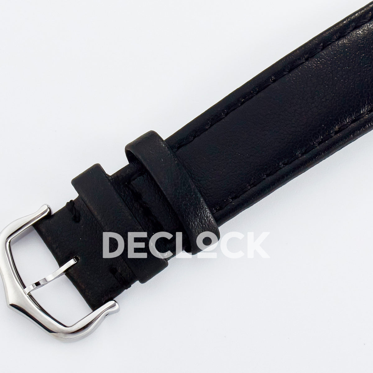 Cartier Ronde de Cartier 36mm Steel White Dial Black Leather Asian AAA+ Replica – clasp detail
