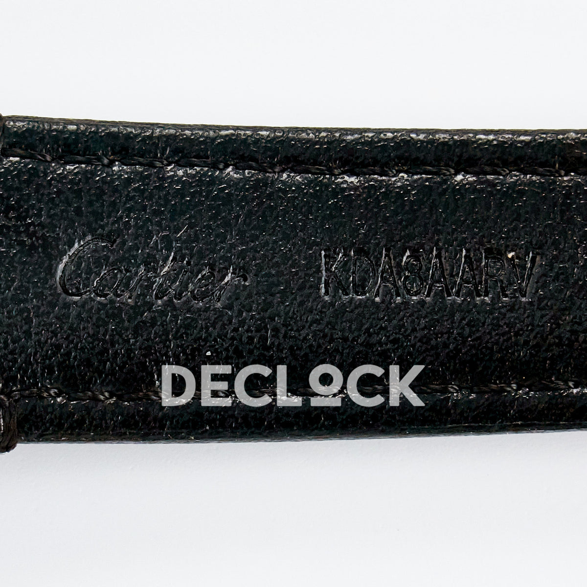 Cartier Ronde de Cartier 36mm Steel White Dial Black Leather Asian AAA+ Replica – strap inscription