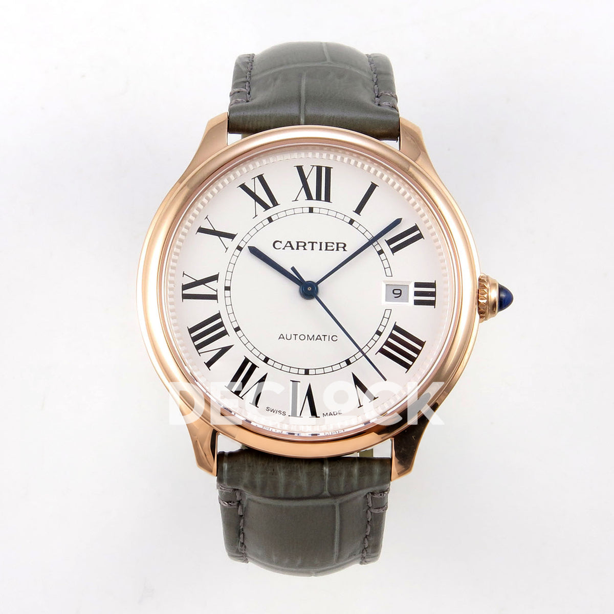 Cartier Ronde Louis 40mm White Dial, Green Leather, 40MM BSF replica - product view 01