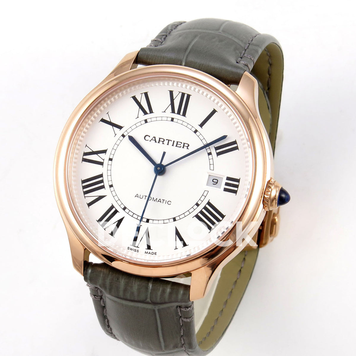 Cartier Ronde Louis 40mm White Dial, Green Leather, 40MM BSF replica - product view 03