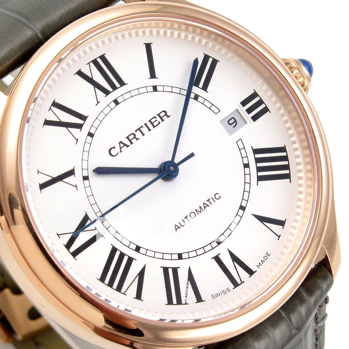 Cartier Ronde Louis 40mm White Dial, Green Leather, 40MM BSF replica - product view 04