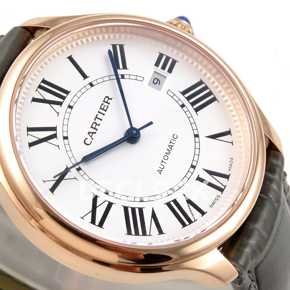 Cartier Ronde Louis 40mm White Dial, Green Leather, 40MM BSF replica - product view 06