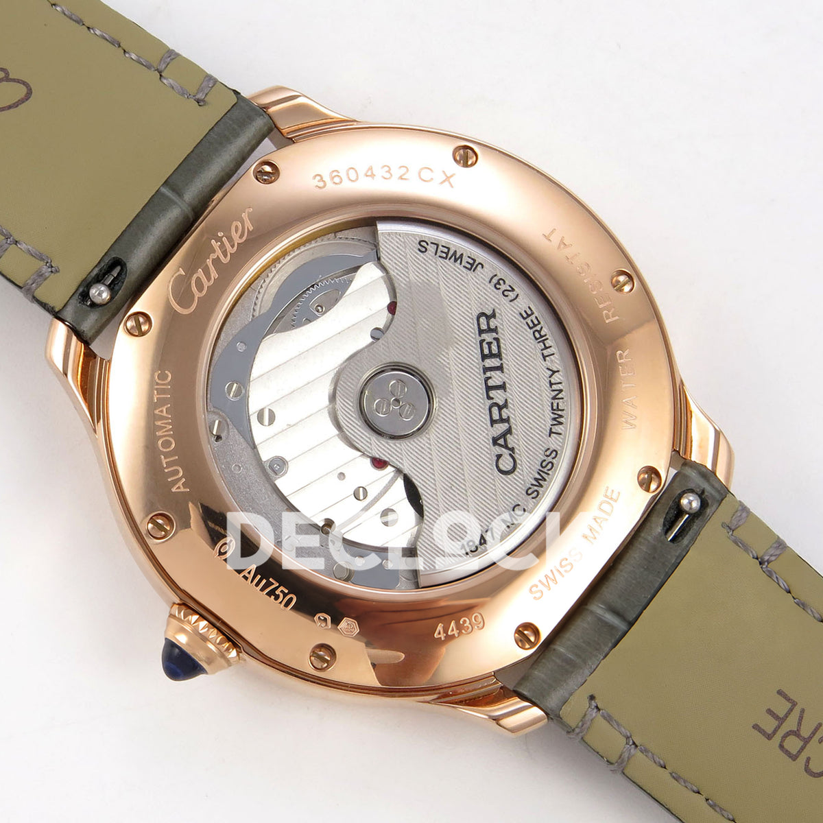 Cartier Ronde Louis 40mm White Dial, Green Leather, 40MM BSF replica - product view 11