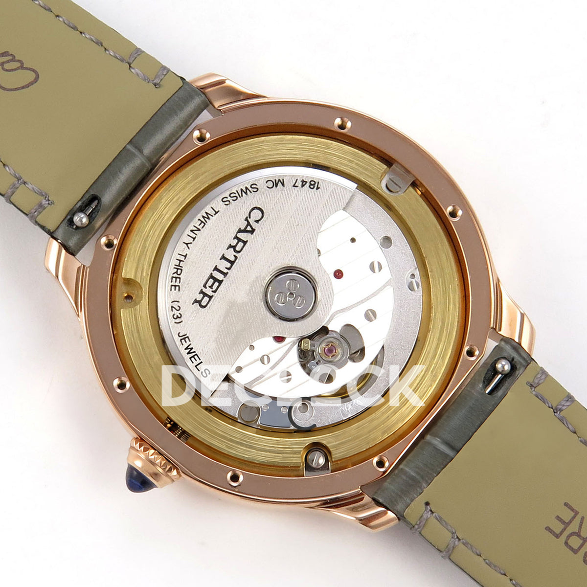 Cartier Ronde Louis 40mm White Dial, Green Leather, 40MM BSF replica - product view 13