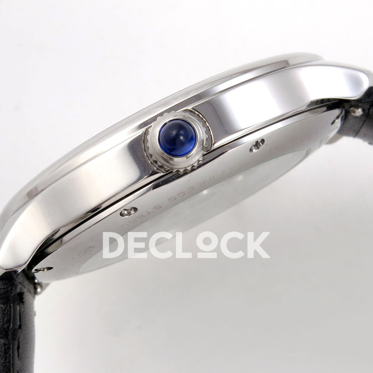 Cartier Ronde Louis 40mm White Dial, Black Leather, 40MM BSF replica - product view 10