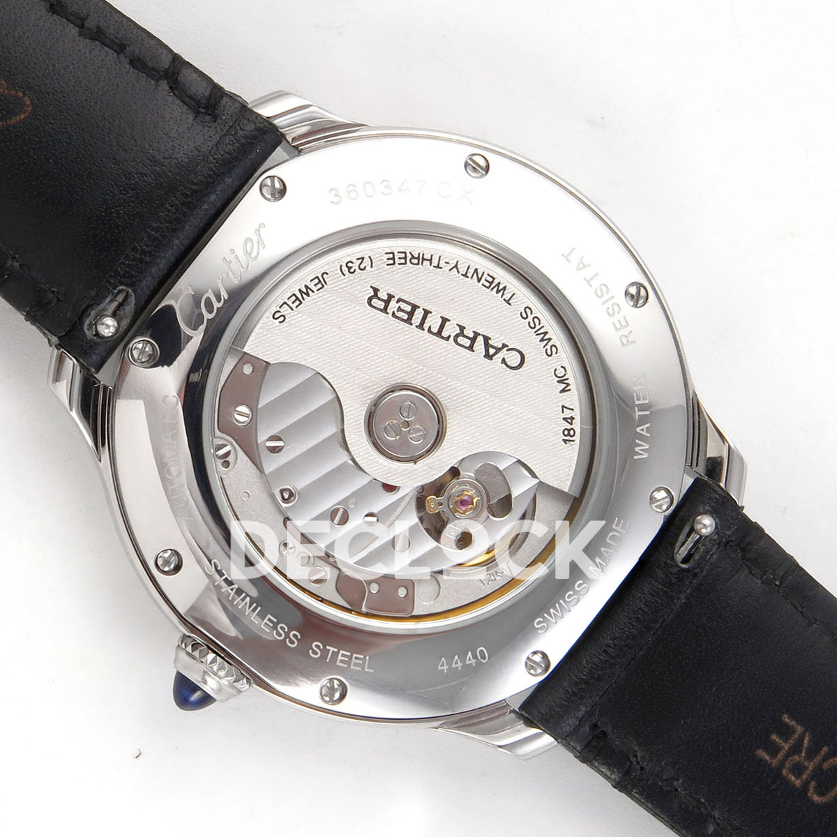 Cartier Ronde Louis 40mm White Dial, Black Leather, 40MM BSF replica - product view 11