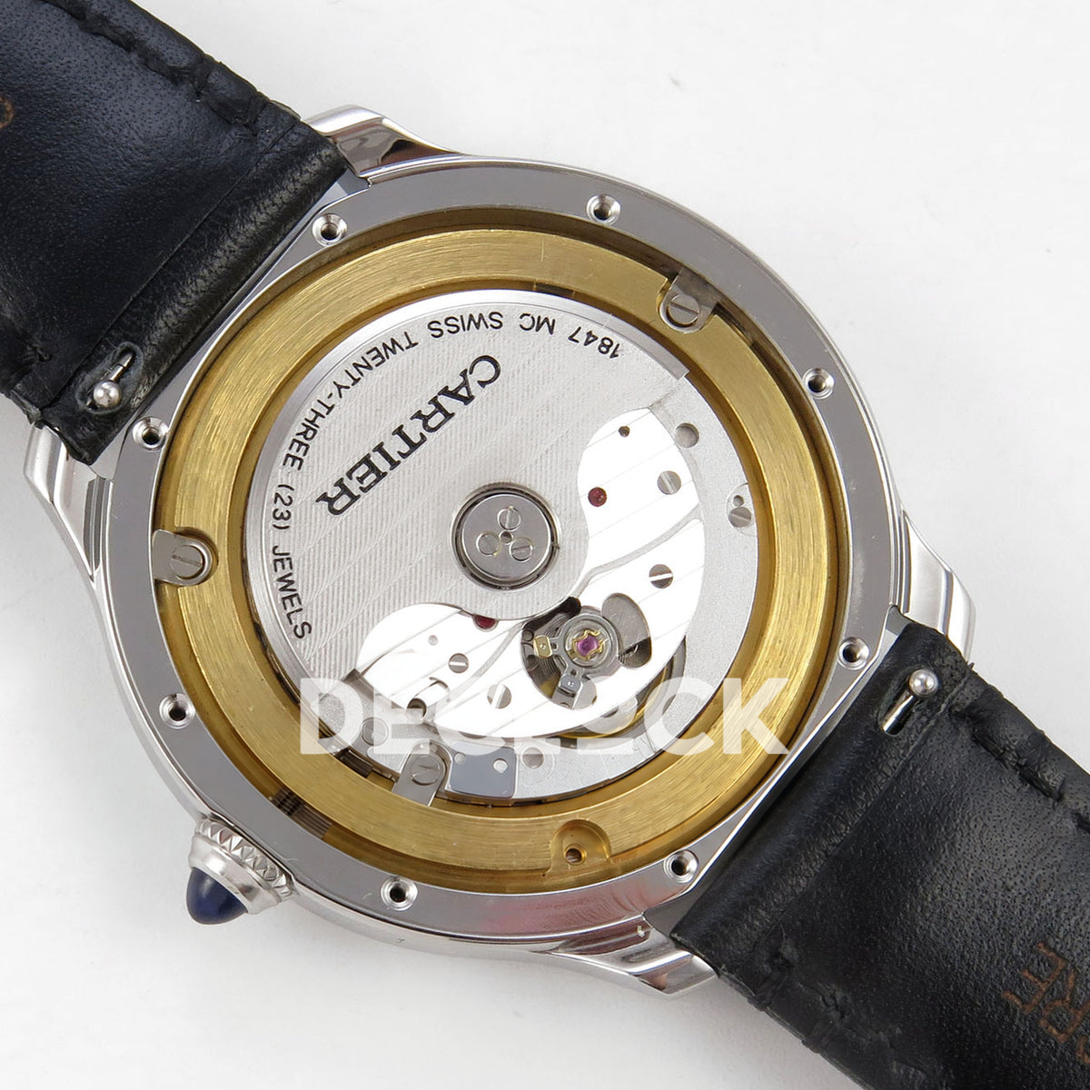 Cartier Ronde Louis 40mm White Dial, Black Leather, 40MM BSF replica - product view 12