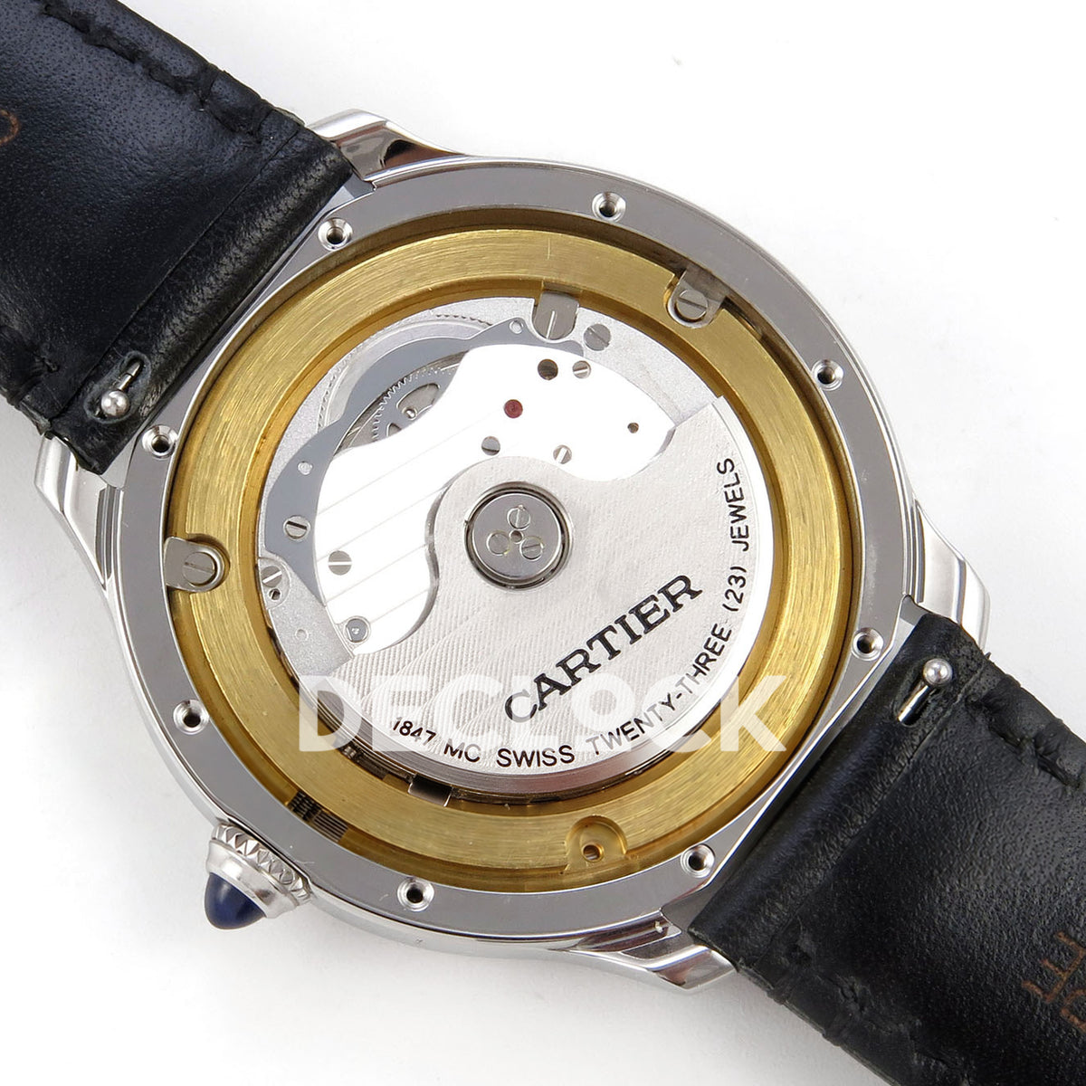 Cartier Ronde Louis 40mm White Dial, Black Leather, 40MM BSF replica - product view 13