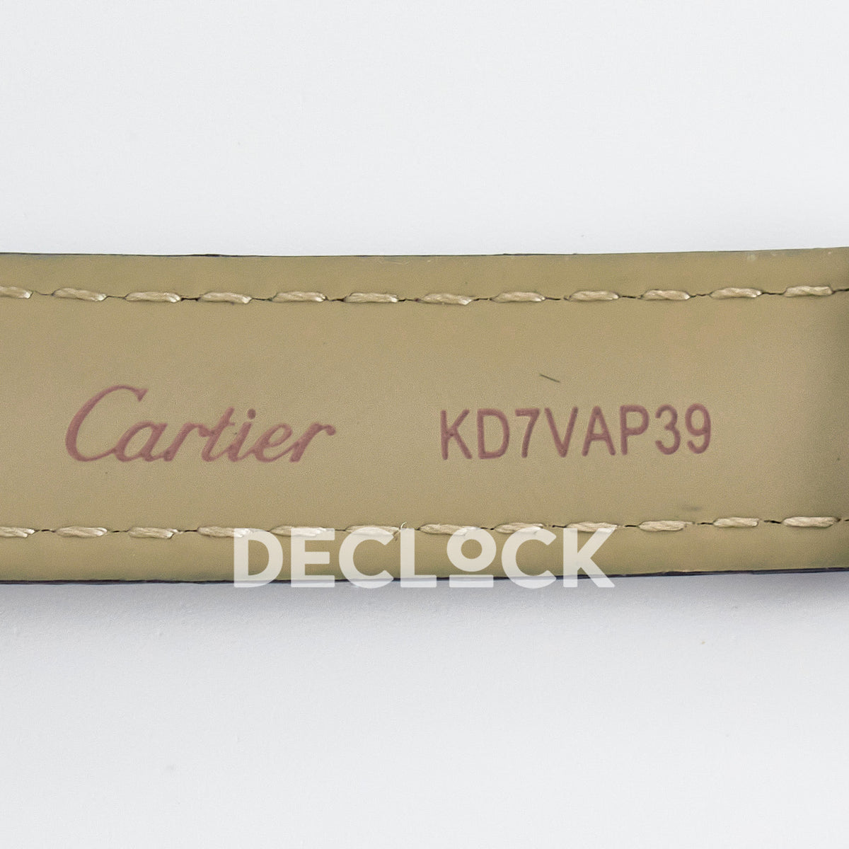 Cartier Ronde Louis Cartier 29mm Rose Gold Beige Dial Black Leather Stone Bezel Asian AAA+ Replica – strap inscription