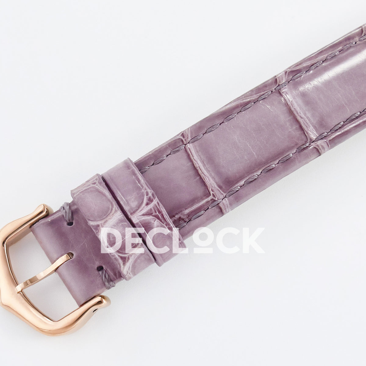 Cartier Ronde Louis Cartier 29mm Rose Gold Beige Dial Purple Leather Asian AAA+ Replica – clasp detail