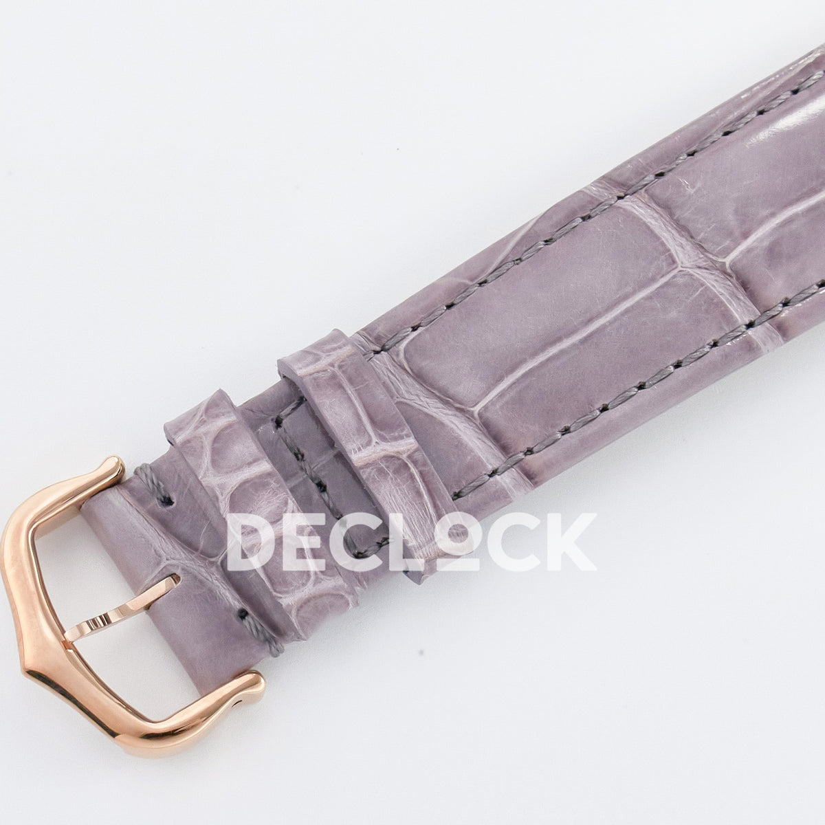 Cartier Ronde Louis Cartier 36mm Rose Gold Beige Dial Purple Leather Asian AAA+ Replica – clasp detail