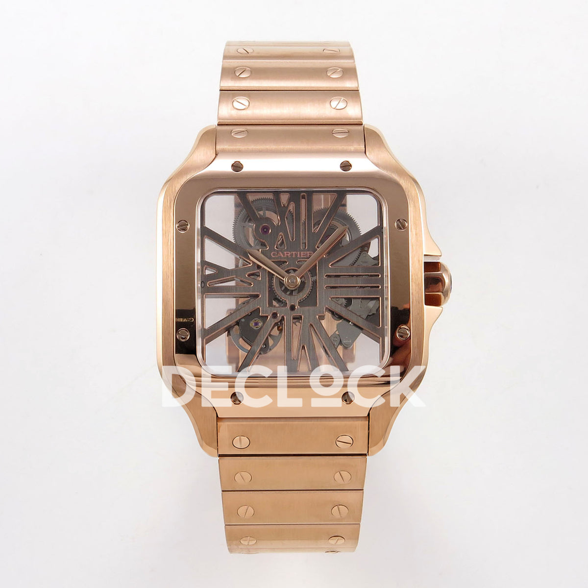 Cartier Santos Skeleton Large Skeleton Dial, Rose Gold Bracelet, 39.8MM RICH replica - product view 01