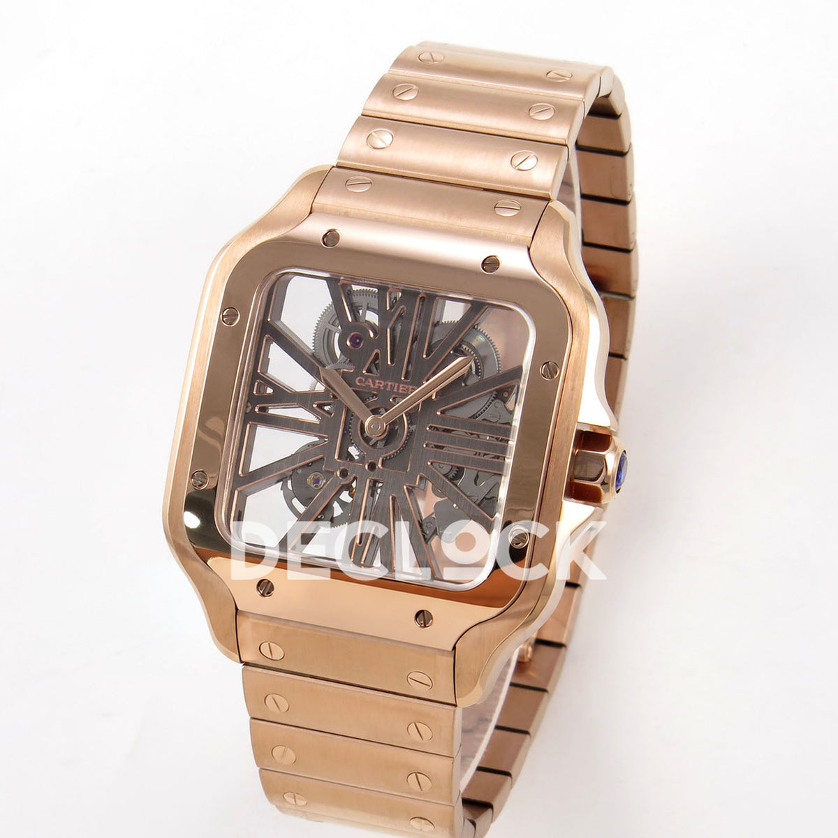 Cartier Santos Skeleton Large Skeleton Dial, Rose Gold Bracelet, 39.8MM RICH replica - product view 03