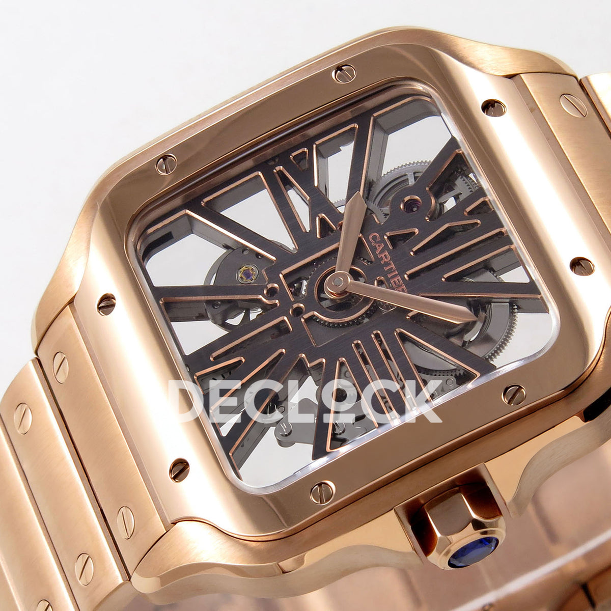 Cartier Santos Skeleton Large Skeleton Dial, Rose Gold Bracelet, 39.8MM RICH replica - product view 05