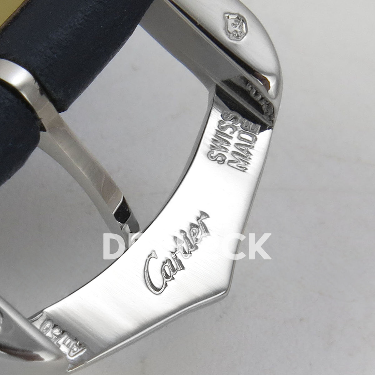 Cartier Santos Small Silver Dial, Blue Leather, 27MM DRF replica - product view 14