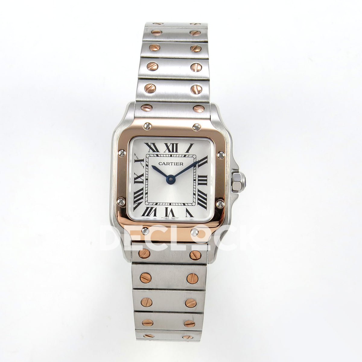 Cartier Santos Small Silver Dial, Steel/Rose Gold Bracelet, 27MM BLF replica - product view 01