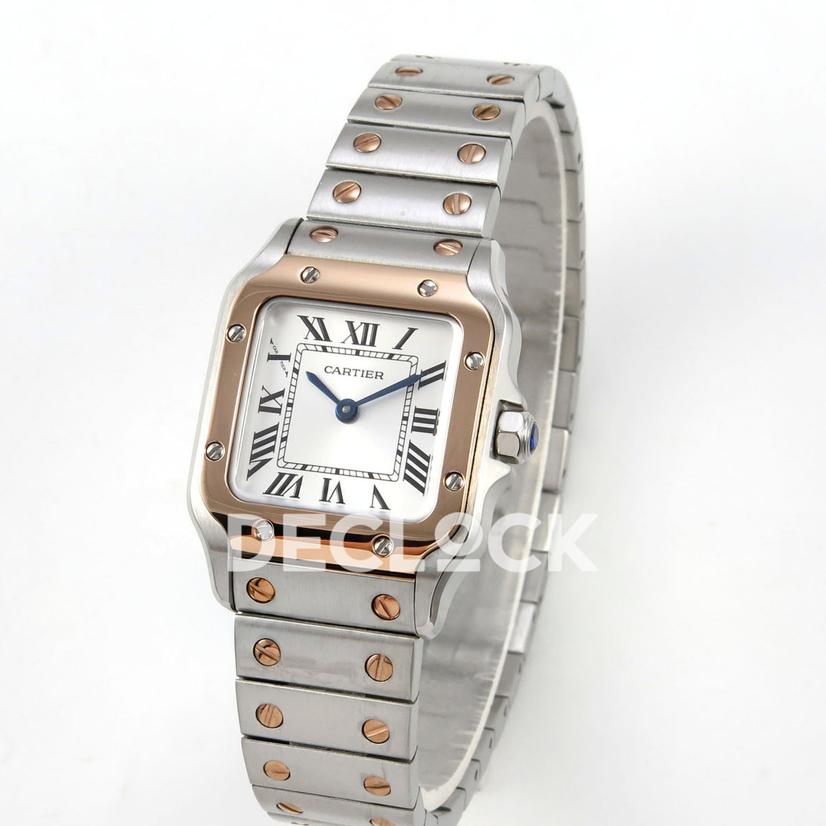 Cartier Santos Small Silver Dial, Steel/Rose Gold Bracelet, 27MM BLF replica - product view 03