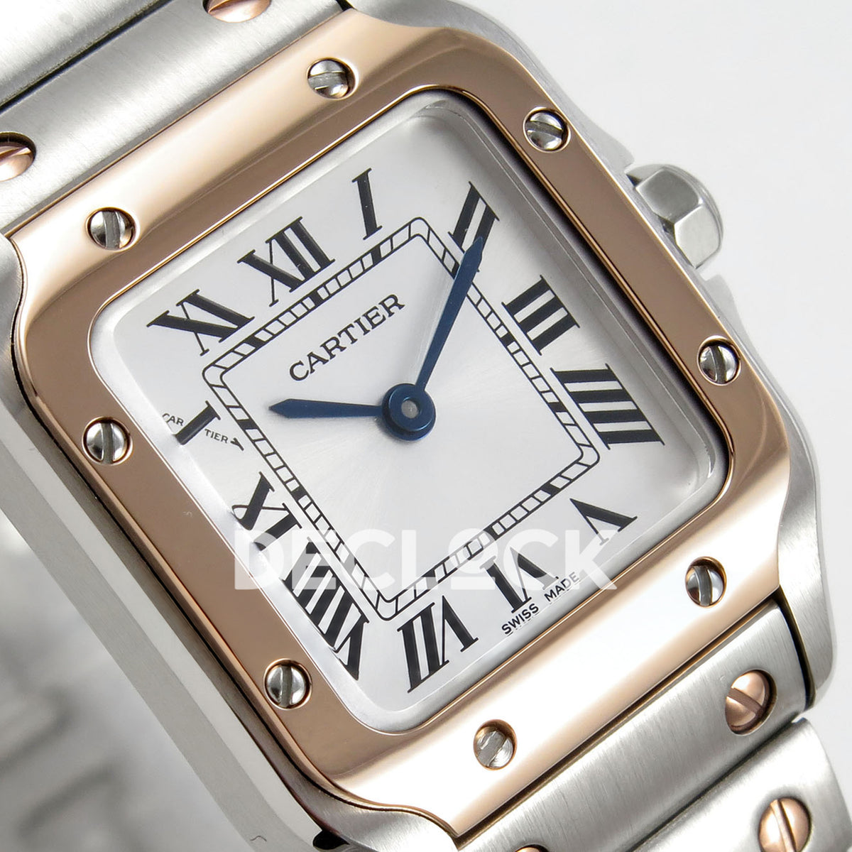 Cartier Santos Small Silver Dial, Steel/Rose Gold Bracelet, 27MM BLF replica - product view 04