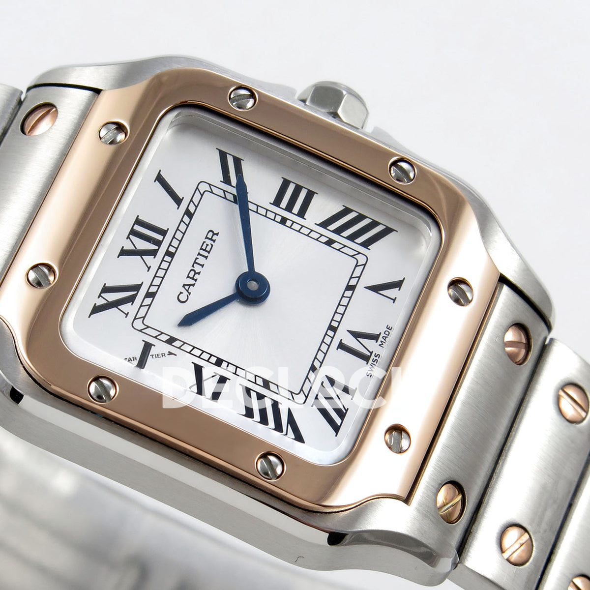 Cartier Santos Small Silver Dial, Steel/Rose Gold Bracelet, 27MM BLF replica - product view 06