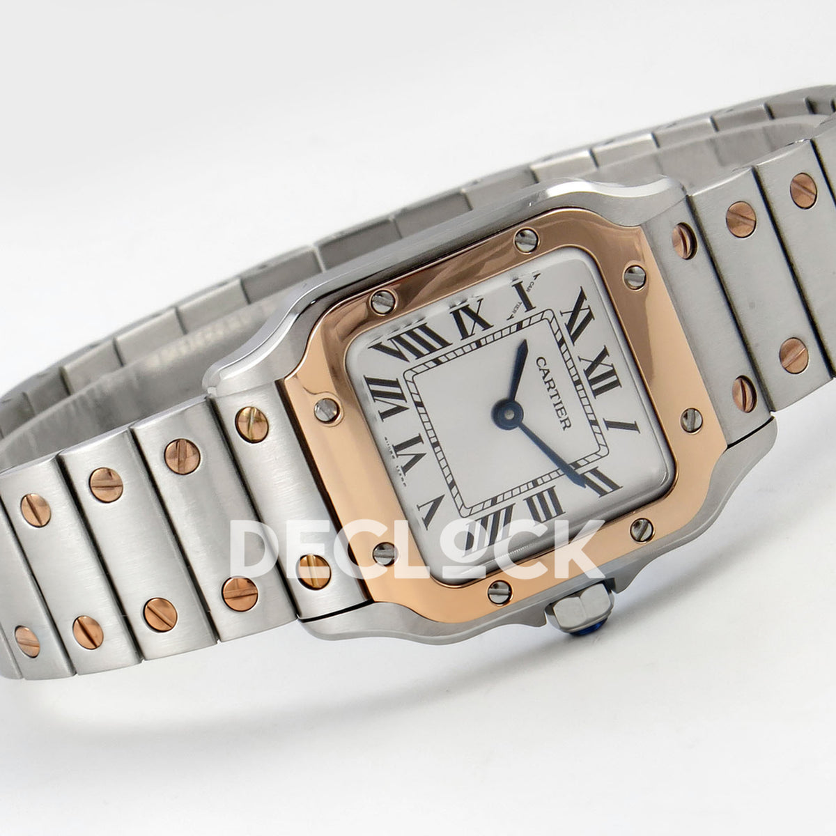 Cartier Santos Small Silver Dial, Steel/Rose Gold Bracelet, 27MM BLF replica - product view 07