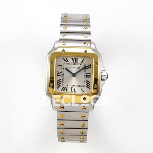 Cartier Santos Small Silver Dial, Steel/Yellow Gold Bracelet, 27MM 8848F replica - product view 01