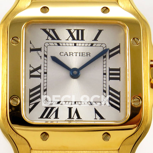 Cartier Santos Small Silver Dial, Yellow Gold Bracelet, 27MM 8848F replica - product view 02