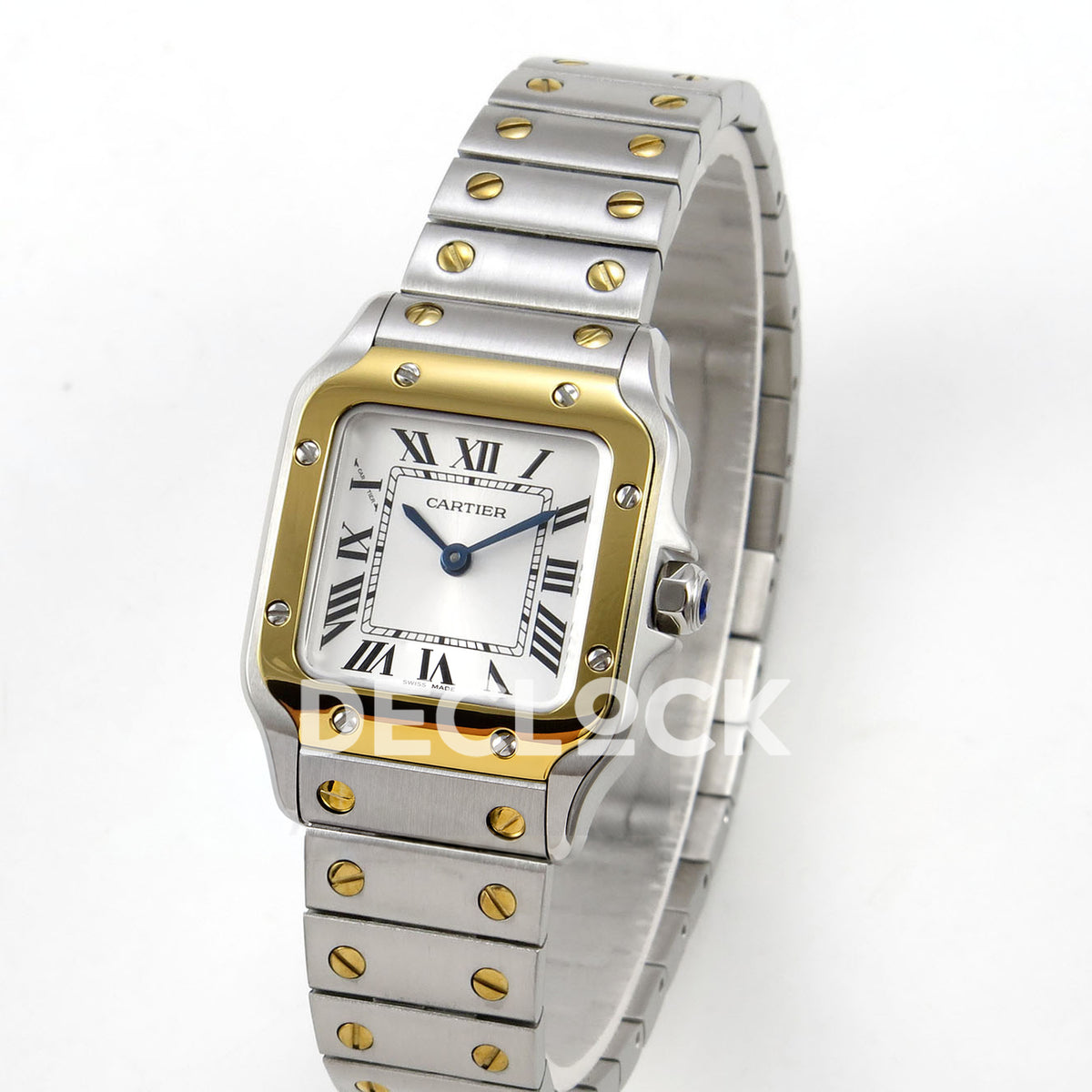 Cartier Santos Small Silver Dial, Steel/Yellow Gold Bracelet, 27MM BLF replica - product view 03