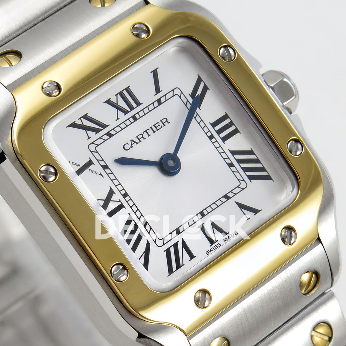 Cartier Santos Small Silver Dial, Steel/Yellow Gold Bracelet, 27MM BLF replica - product view 04