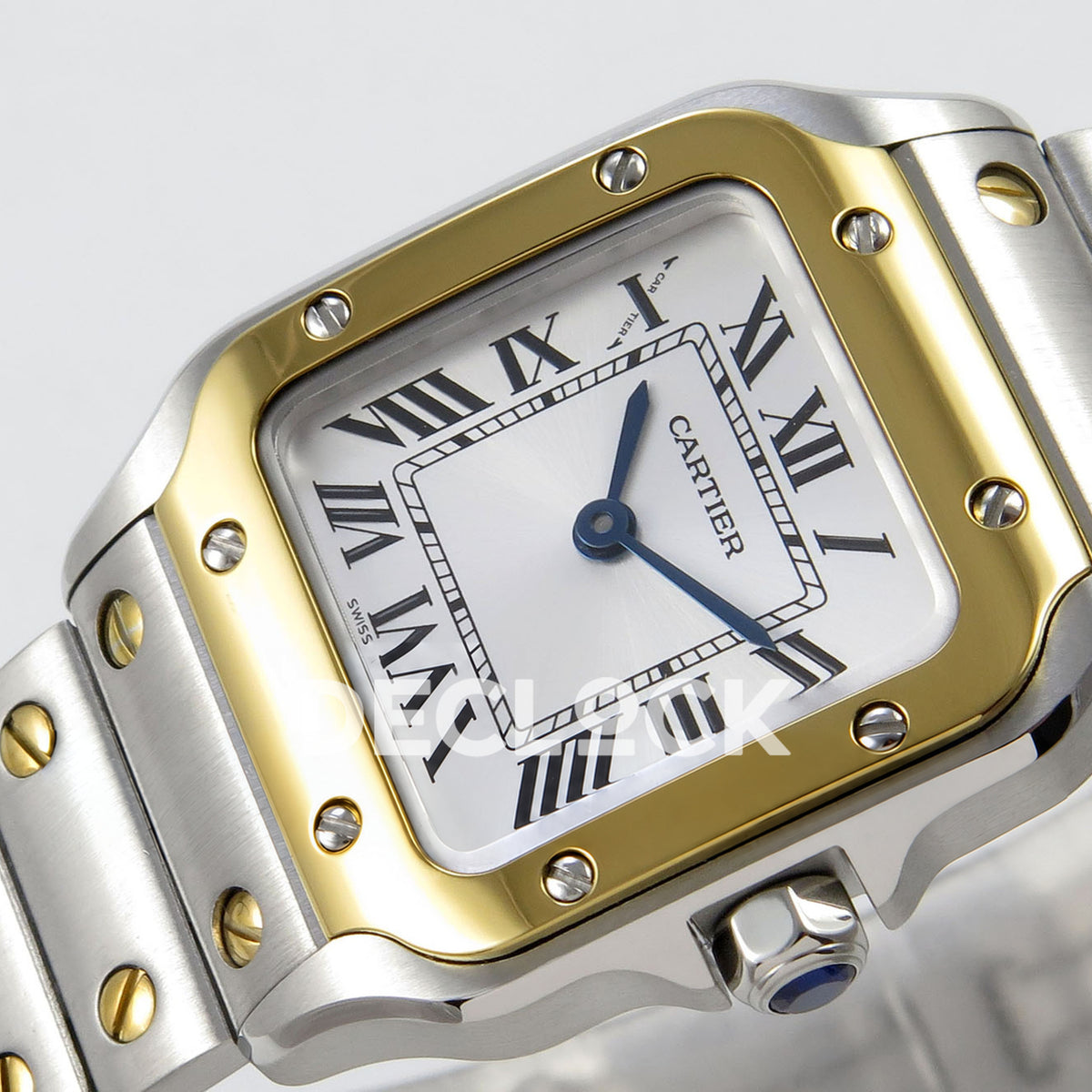 Cartier Santos Small Silver Dial, Steel/Yellow Gold Bracelet, 27MM BLF replica - product view 05