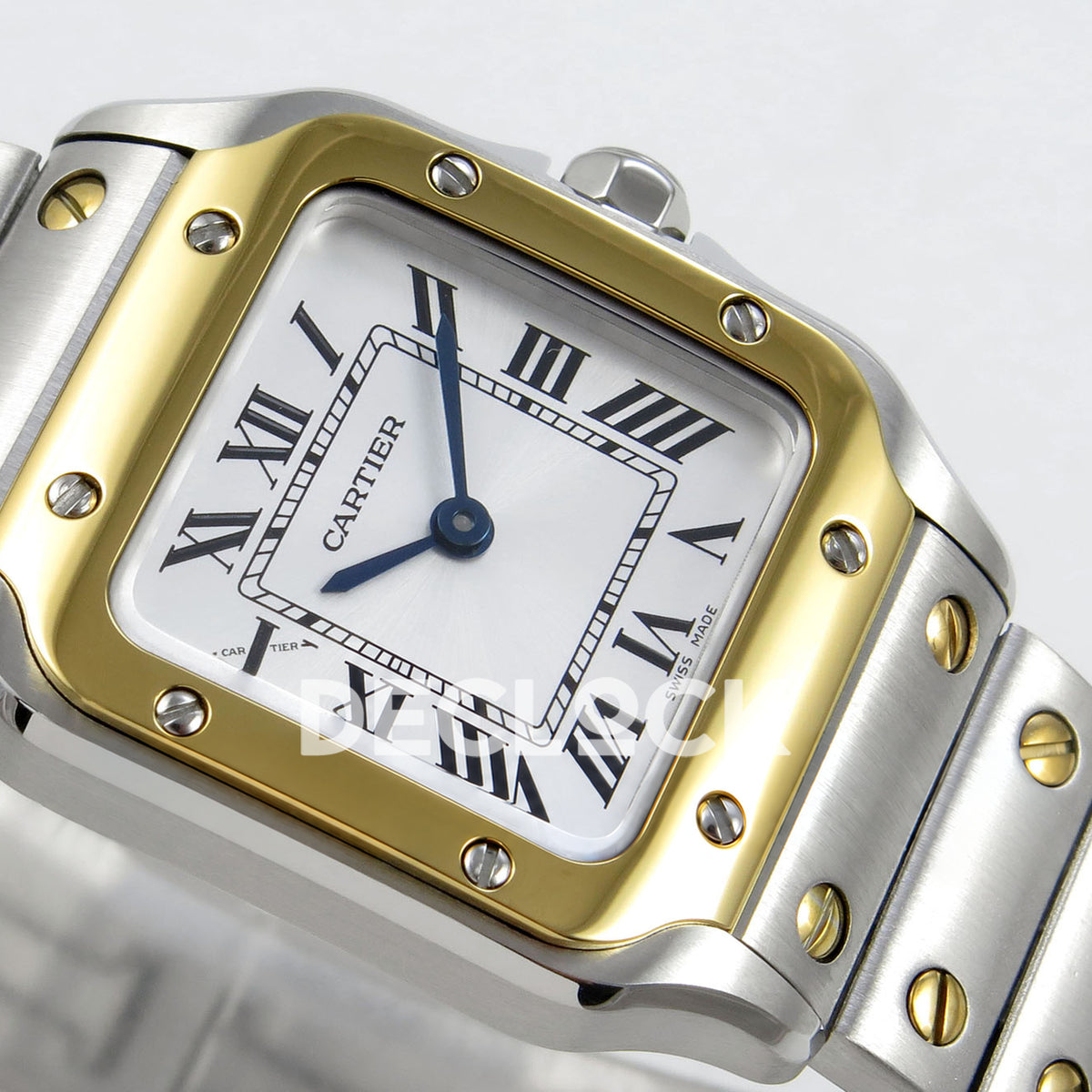 Cartier Santos Small Silver Dial, Steel/Yellow Gold Bracelet, 27MM BLF replica - product view 06