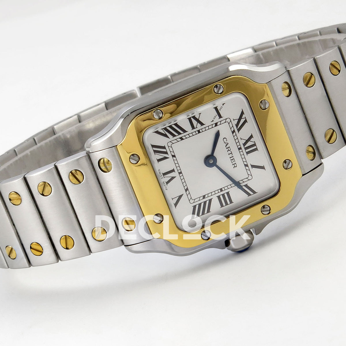 Cartier Santos Small Silver Dial, Steel/Yellow Gold Bracelet, 27MM BLF replica - product view 07