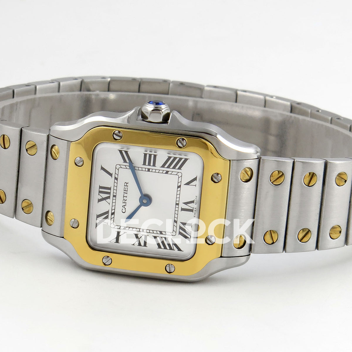 Cartier Santos Small Silver Dial, Steel/Yellow Gold Bracelet, 27MM BLF replica - product view 08