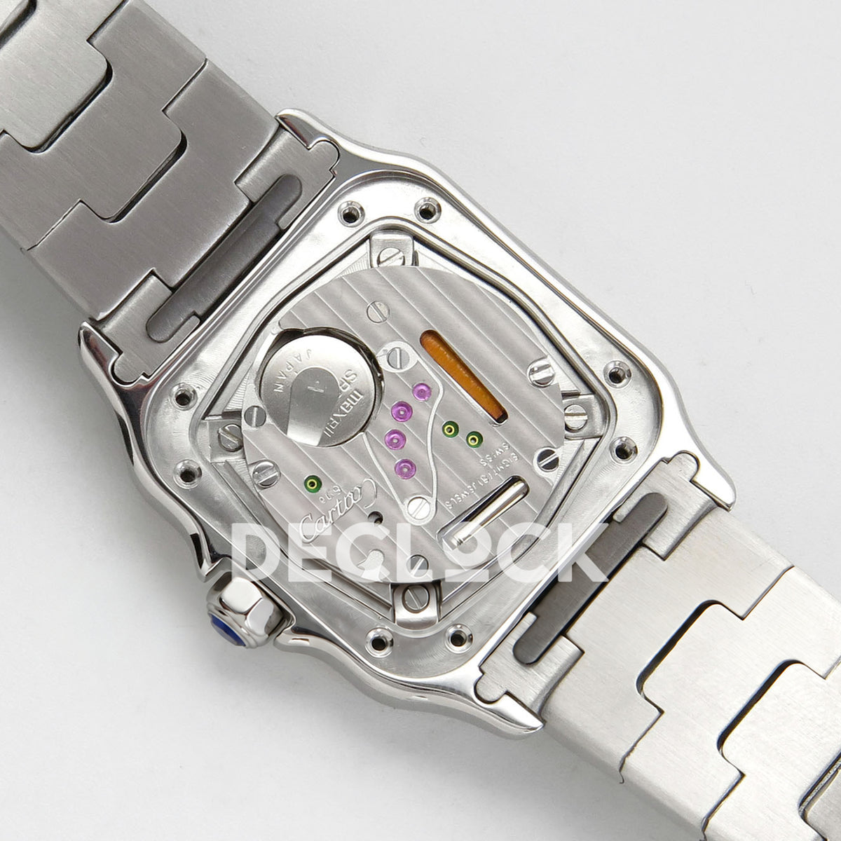 Cartier Santos Small Silver Dial, Steel/Yellow Gold Bracelet, 27MM BLF replica - product view 12