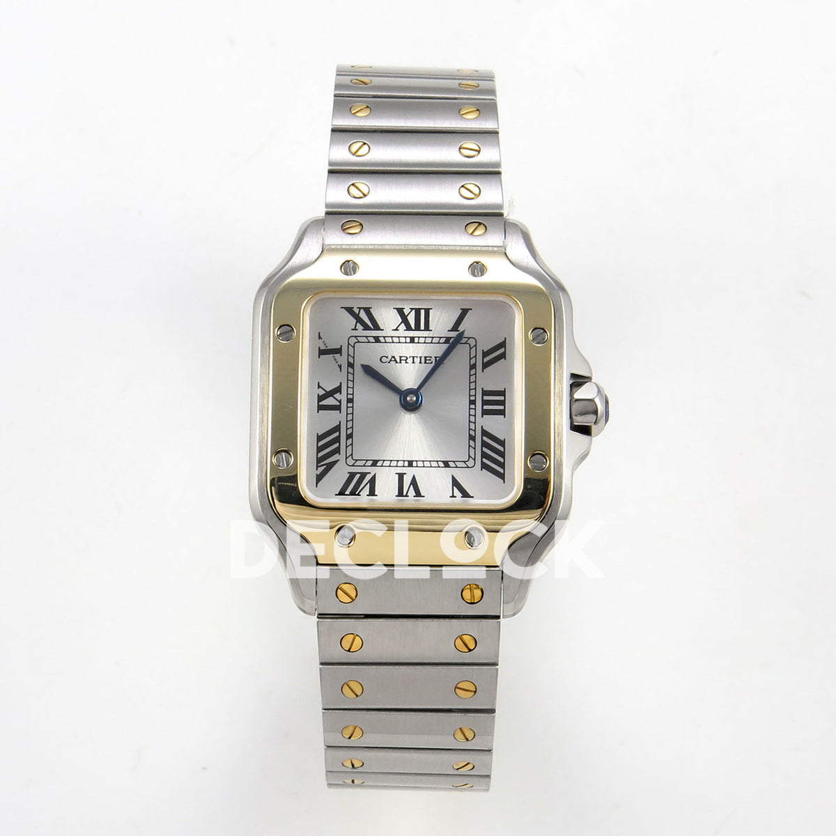 Cartier Santos Small Silver Dial, Steel/Yellow Gold Bracelet, 27MM DRF replica - product view 01