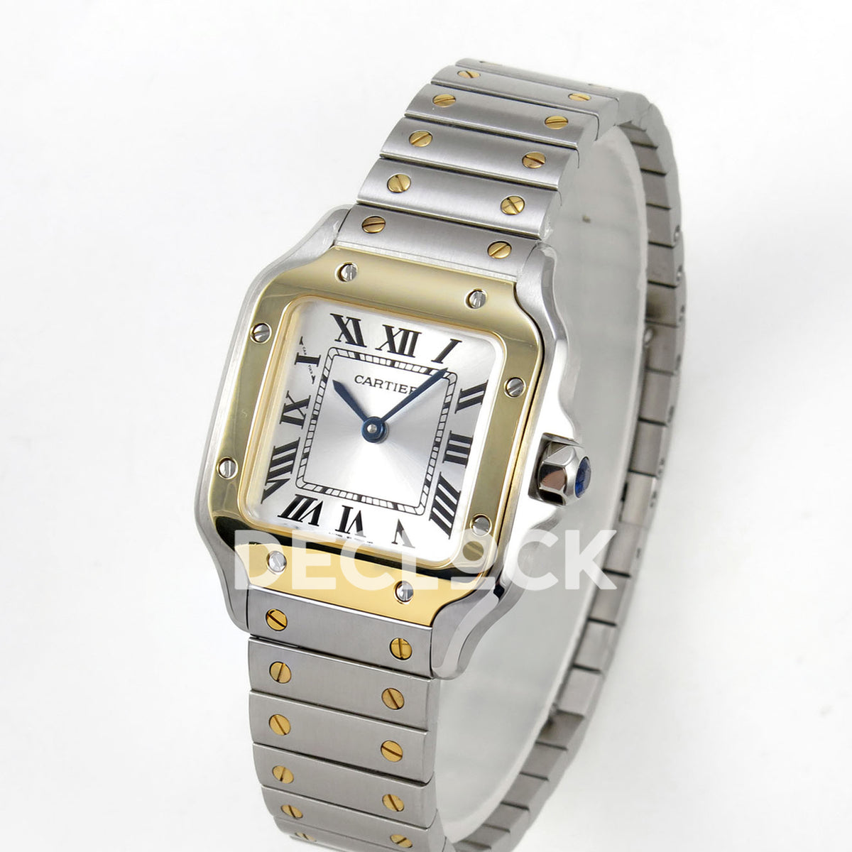 Cartier Santos Small Silver Dial, Steel/Yellow Gold Bracelet, 27MM DRF replica - product view 03