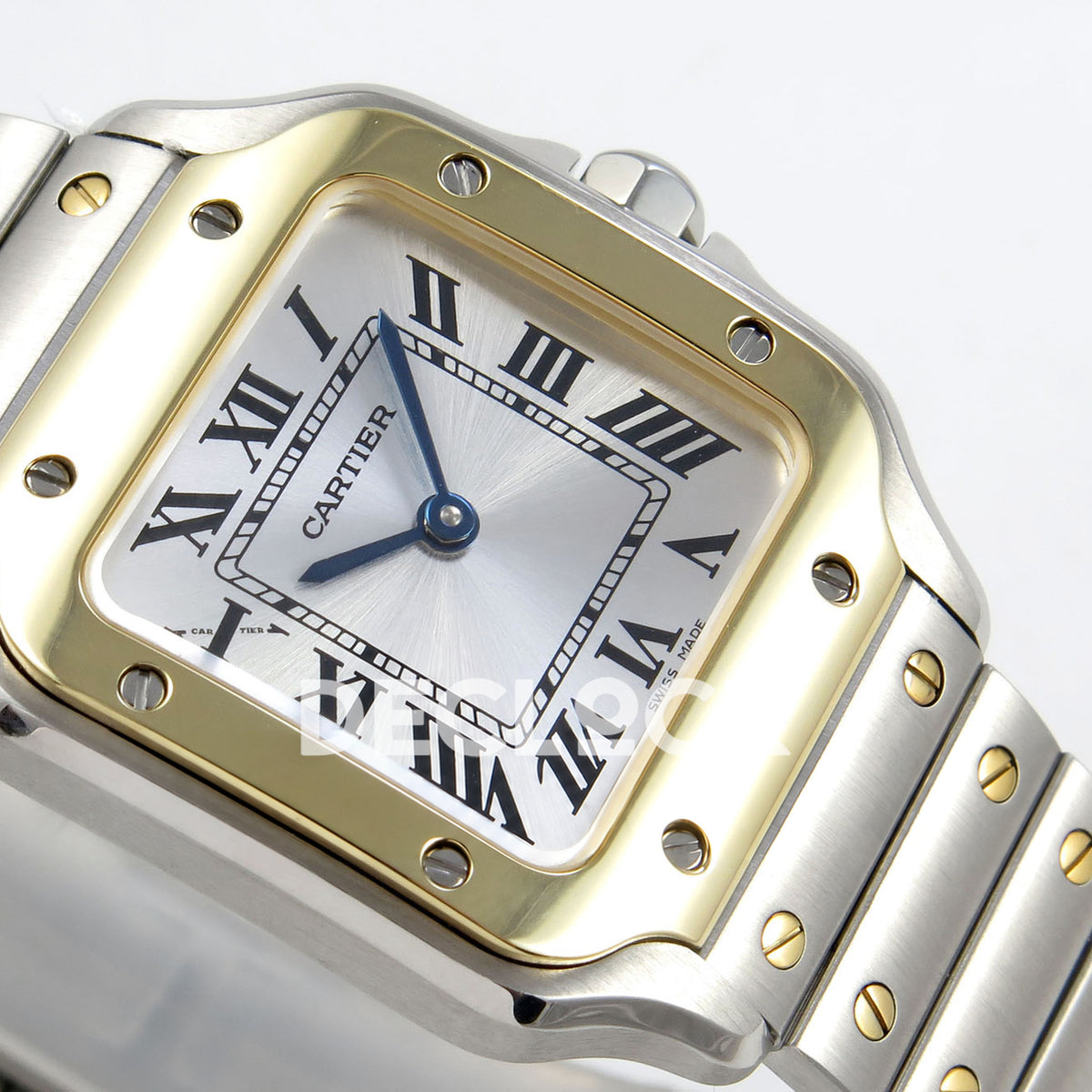 Cartier Santos Small Silver Dial, Steel/Yellow Gold Bracelet, 27MM DRF replica - product view 06