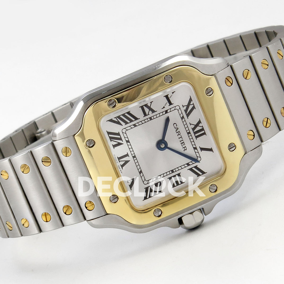 Cartier Santos Small Silver Dial, Steel/Yellow Gold Bracelet, 27MM DRF replica - product view 07