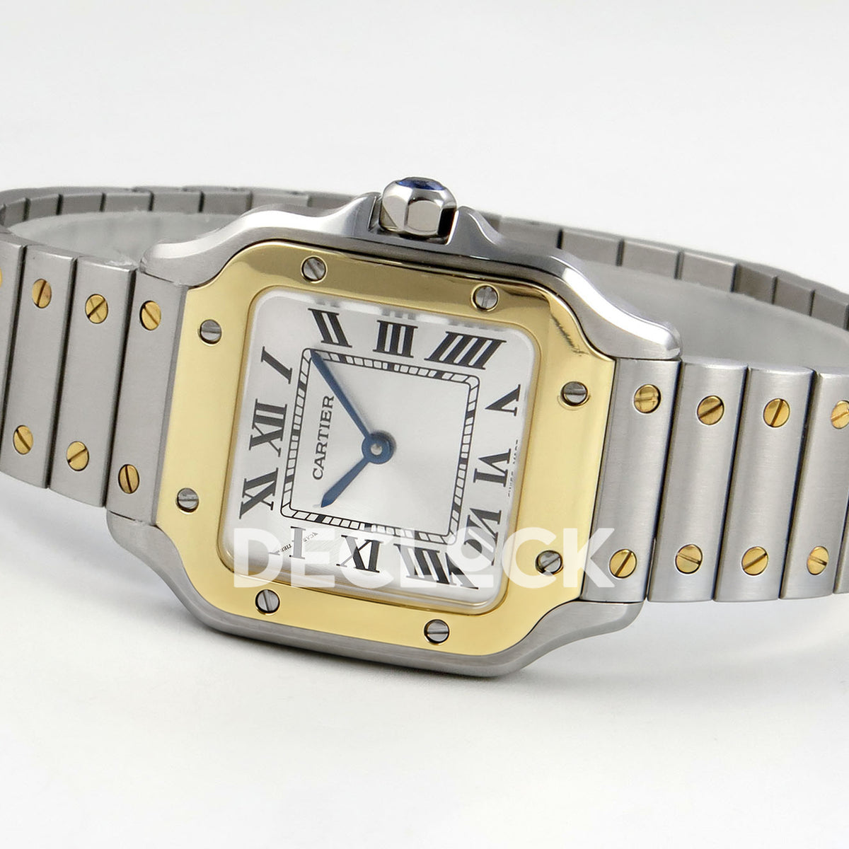 Cartier Santos Small Silver Dial, Steel/Yellow Gold Bracelet, 27MM DRF replica - product view 08