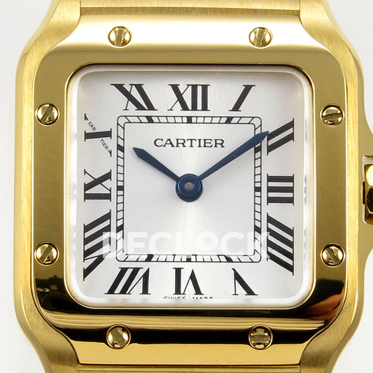 Cartier Santos Small Silver Dial, Yellow Gold Bracelet, 27MM BLF replica - product view 02