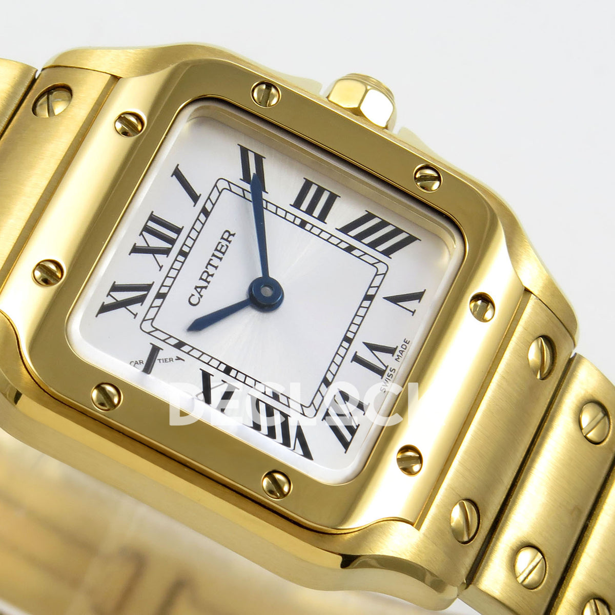 Cartier Santos Small Silver Dial, Yellow Gold Bracelet, 27MM BLF replica - product view 06