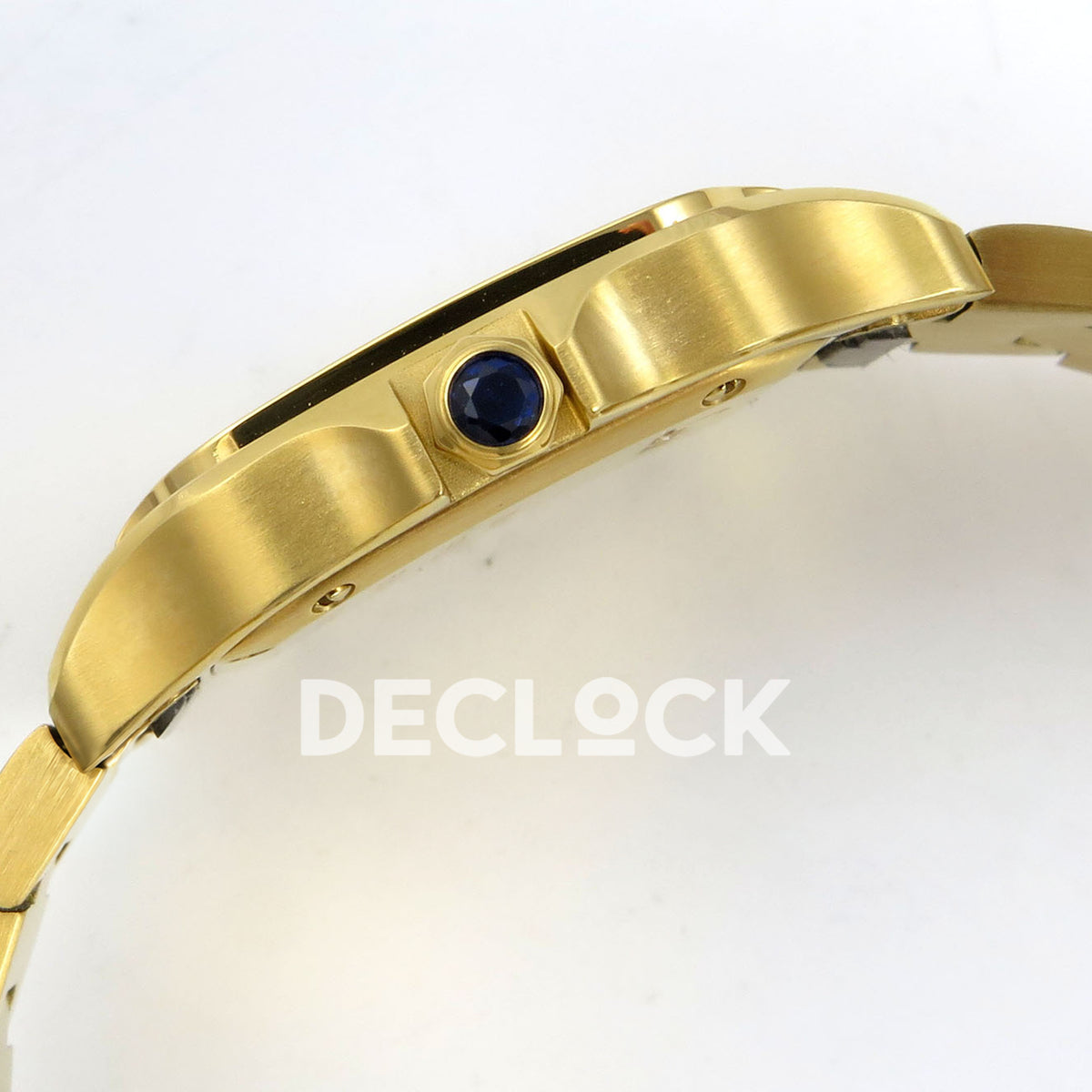 Cartier Santos Small Silver Dial, Yellow Gold Bracelet, 27MM BLF replica - product view 09
